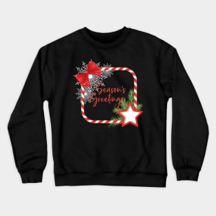 Season's Greeting Candy Cane Frame Crewneck Sweatshirt